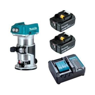 Imagem de Tupia Laminadora 6 e 8mm 18V DRT50Z C/ 2 Baterias 5AH Makita