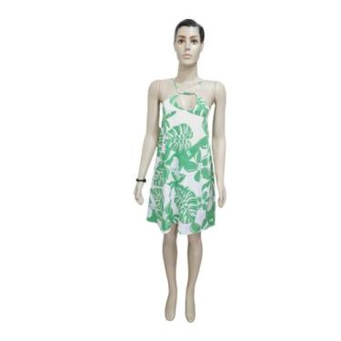 Imagem de Vestido feminino curto viscose - FIA MODAS, Verde claro, GG