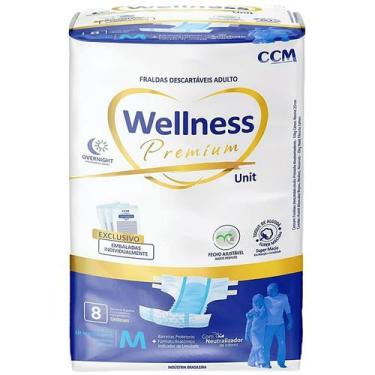 Imagem de Fralda Geriátrica Wellness Premium M com 08 Fraldas