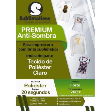 Imagem de 50 Fls de Papel Sublimático Anti-Sombra Tamanho 20x30 cm