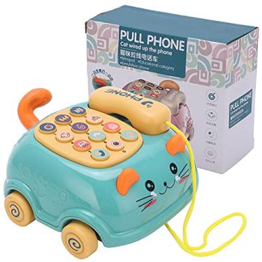 Imagem de Brinquedo de telefone celular infantil fofo,16 fun??es diferentes, carro de telefone, carro de beb¨º, bil¨ªngue chin¨ºs e ingl¨ºs, simula??o de cena, reconhecimento clim¨¢tico, telefone anal¨®gico(GRE