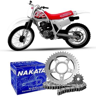 Imagem de Kit Relação Transmissão Moto Honda Xr 200 1995 A 2003 Nakata