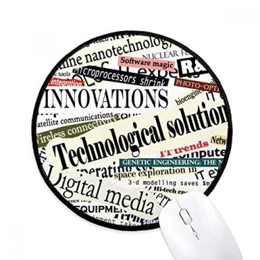 Imagem de DIYthinker Texto veias padrão fundo mouse pad desktop escritório tapete redondo para computador