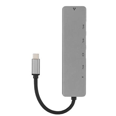 Imagem de HUB USB-C Portátil 6 Em 1, Estação de Acoplamento Ethernet RJ45, para Notebook