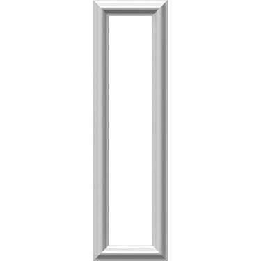 Imagem de Ekena Millwork PNL08X28AS-01-CASE-4 Painel de parede Wainscot clássico moldado Ashford, 20 cm L x 60 cm A x 1/2 "P, branco preparado de fábrica, 4 unidades