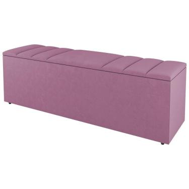 Imagem de Calçadeira Baú King Size Grace 190Cm Suede Rosa