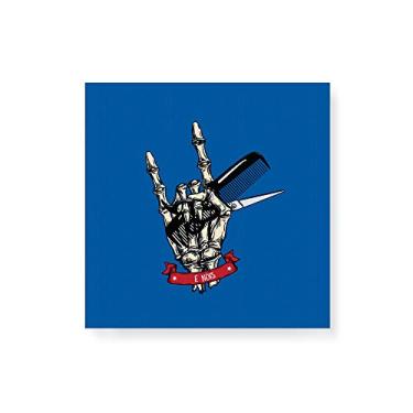 Imagem de Arte Maníacos Quadro Decorativo em Tela Canvas Mão Tesoura e Pente - 50x50cm