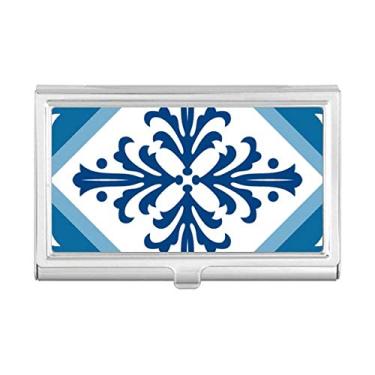 Imagem de Talavera — Porta-cartões de visita com ilustração floral decorativa