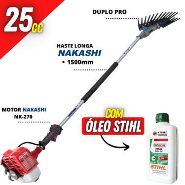 Imagem de Derriçadeira Para Cafezais Nakashi Com Haste de 1500mm Motor Potente 25cc 2T e Garra Du...