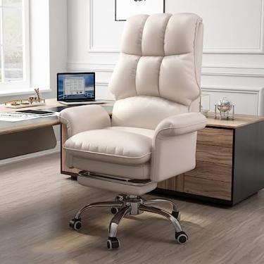 Imagem de Cadeira de escritório executiva grande e alta, cadeira de computador ergonômica com tecnologia AIR e camadas inteligentes Cadeira executiva de espuma de elite premium com encosto alto - almofada de