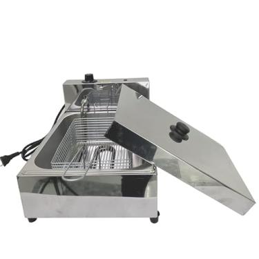 Imagem de Fritadeira Elétrica Inox Profissional Cuba 5 Litros C/Tampa - Boni (110)