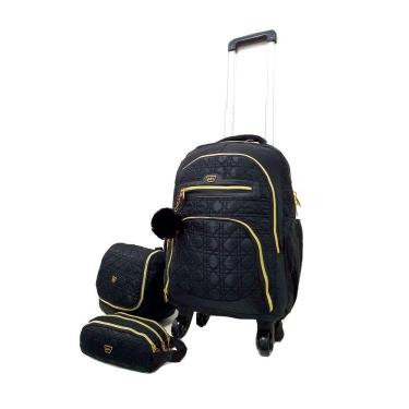 Imagem de Mochila Escolar Giratória 360 Roda Lancheira Estojo mc4004