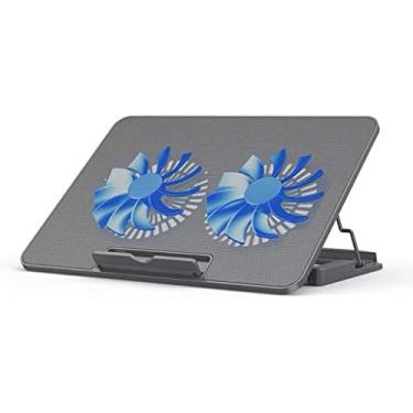 Imagem de Almofada De Resfriamento Para Laptop Almofadas De Resfriamento Para Laptop Almofada De Resfriamento Para Laptop E Notebook Com 2 Ventiladores A 1400 RPM Tapete De Resfriamento Para Laptop Para Jog