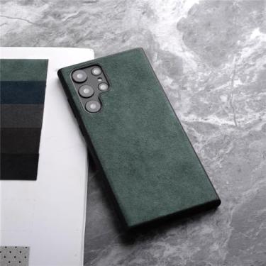 Imagem de Capa para samsung galaxy s24 ultra s23 s22 s21 fe s10 plus note20 capas de telefone de couro, verde, para s22 fe