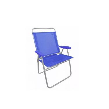 Imagem de Cadeira de Praia em Aluminio Zaka King Azul Capacidade 140kg-Unissex