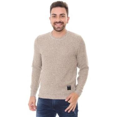 Imagem de Blusa Replay Masculina Tricot Retiline Cáqui-Masculino