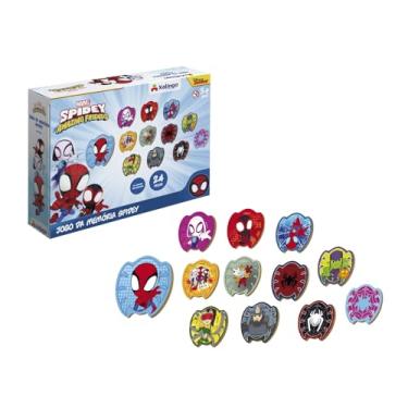 Imagem de Xalingo Jogo da Memória Spidey Marvel Madeira 24 Peças