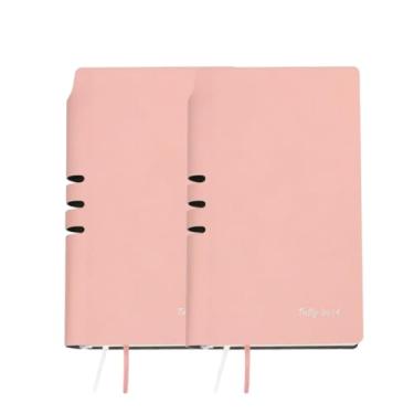 Imagem de Joucien Mini caderno minimalista de contabilidade financeira para estudantes de negócios, conjunto de manual elegante - rosa 2 livros