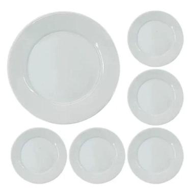 Imagem de Conjunto 12 Pratos Rasos Porcelana 24,5cm Bar Hotel Germer