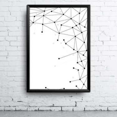 Imagem de Quadro Abstrato Preto E Branco 1 A4