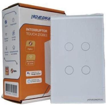 Imagem de Interruptor Zigbee Tuya/Nova Digital 4 Botões - Branco