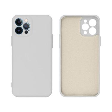 Imagem de Capinha iPhone 12 PRO Proteção Câmera Silicone Aveludado - GCM, Branco