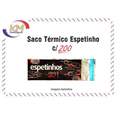 Imagem de Saco térmico metal espetinho c/200 unid. - embalagem térmica, churrasc