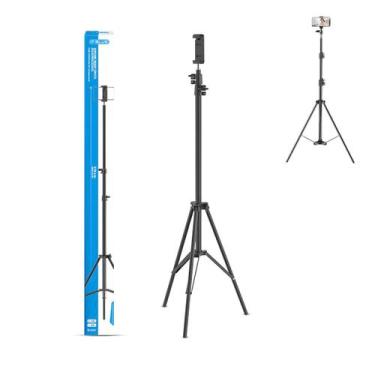 Imagem de Tripé Profissional 2.1m Suporte Telescópico Para Celular Câmera Multif