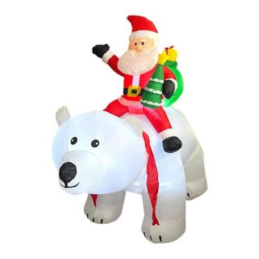 Imagem de Papai Noel Polar Inflável Luz Decoração Natal Bivolt 2x1,8m - Top Nata