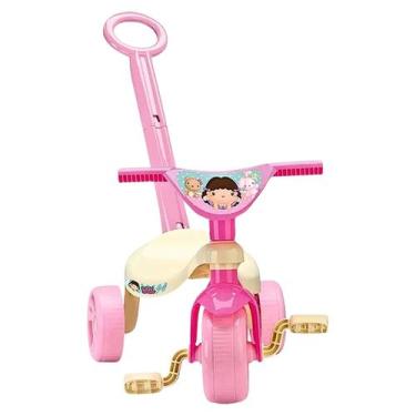 Imagem de Motoquinha Infantil Motoca Triciclo Menina Doll Com Haste - Samba Toys