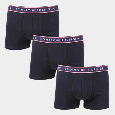 Imagem de Kit Cueca Boxer Tommy Hilfiger Stretch Trunk Selling 3 Peças, Preto, P