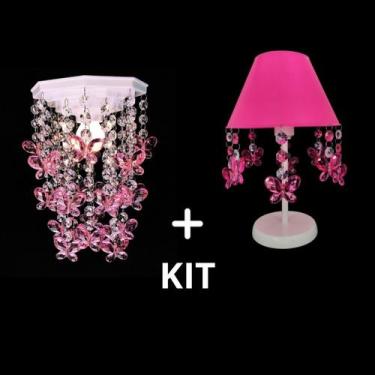 Imagem de Luminária Para Quarto de Bebê Feminino Lustre Teto Infantil Menina Dec