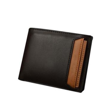 Imagem de Carteira Masculina Grande Couro PU Cartão Cnh Cor Preto - Jewelery, Pr