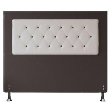 Imagem de Cabeceira Queen 1,60m Havana Suede com material sintético Branco - Pal