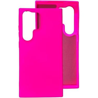 Imagem de Capinha Compatível Com Samsung Galaxy S24, S24 PLUS e S24 ULTRA Linha PREMIUM Colorida Preto, Branco, Vermelho, Azul, Verde, Rosa Transparente Slim Aveludada 3 Camadas (Pink, S24 ULTRA)