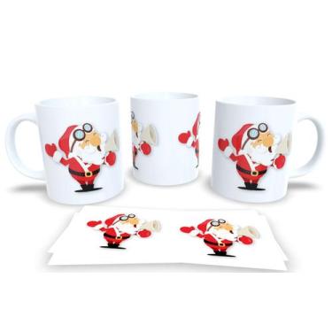 Imagem de Canecas de Porcelana Personalizadas Papai Noel - Estampa Sublimada, Mo