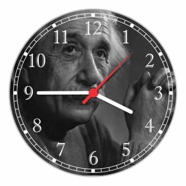 Imagem de Relógio De Parede Ciências Abstrato Albert Einstein Decorações Quartz 