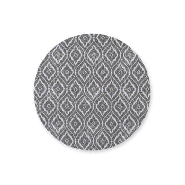 Imagem de Capa para Sousplat em Tecido Jacquard Estampado Arabesco Cinza