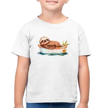 Imagem de Camiseta Algodão Infantil Ursinho Panda Relaxando Na Piscina - Foca na