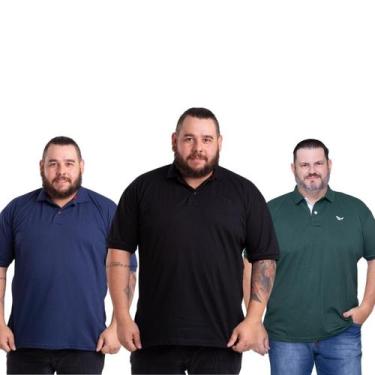 Imagem de 3 Camisa Polo Plus Size Uma Semana de Estilo e Conforto  Compre e Econ