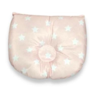 Imagem de Travesseiro de Bebê Anatômico Ursa Estrela Rosa - Miguel Baby