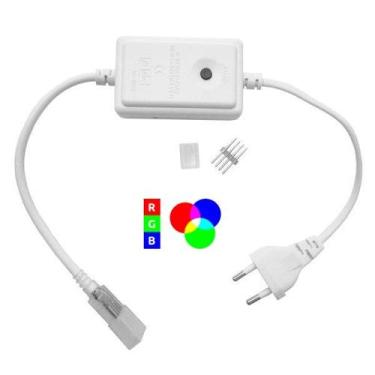 Imagem de Conector Rabicho Controlador RGB Mangueira Fita LED e NEON Bivolt - LE