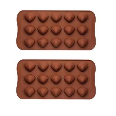 Imagem de 2un Forma Silicone Bombom Moldes finos Docinho conchinha - yangzi