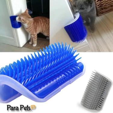 Imagem de Escova de canto para gato - PARA PETS BOUTIQUE, Azul
