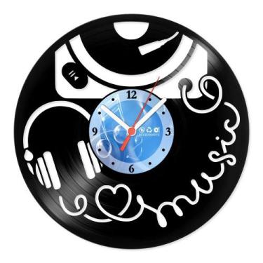 Imagem de Relógio De Parede Disco Vinil Música - Love Music - VMU-016 - Modernar