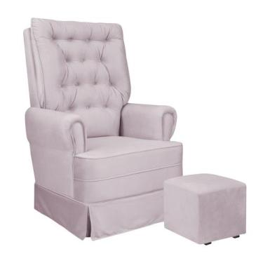 Imagem de Poltrona De Amamentação Eloa Com Balanço e Puff BebêCompleto - Bebê Co