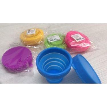 Imagem de 100 Uni Copo Dobrável De Silicone Retrátil Dobrável 150ml - Não Inform
