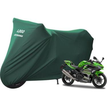 Imagem de Capa Cobrir Moto Kawasaki Ninja 400 De Tecido Lycra - Mz, Verde
