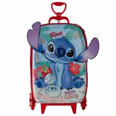 Imagem de Mochila 3D de Rodinhas Infantil - Disney Stitch - Praia - Maxtoy
