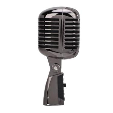 Imagem de Microfone Vocal Dinâmico retrô Clássico, Microfone Cardióide Estilo Vintage Antigo Com Montagem Ajustável, Redução de Ruído, Microfone Vocal Dinâmico Universal para Apresentações